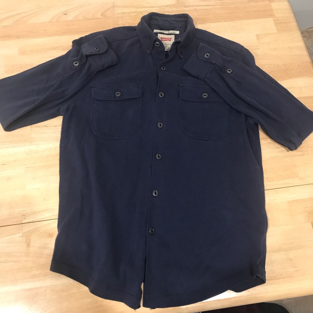 Navy Blue Levi’s Vintage Shirt-sweater-jacket